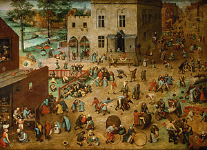 paintimg of childrens games in 1560