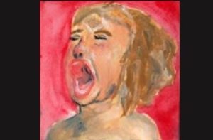painting of a person screaming