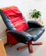 photo of a leather counsellor chair