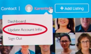 help page talkingworks - update account info screenshot